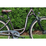 Mestský bicykel 28" Mahbike City Bike 3 prevodový hliníkový 17" hnedá matná